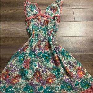 La Vie En Rose Multicolor Floral Lace Dress